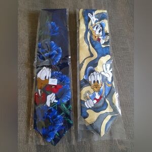 2 Vintage 1995 Donald Duck Ties Brand New